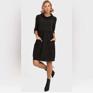 Joseph Ribkoff Casual Knee-length A-line Dress Style 173444 - Black